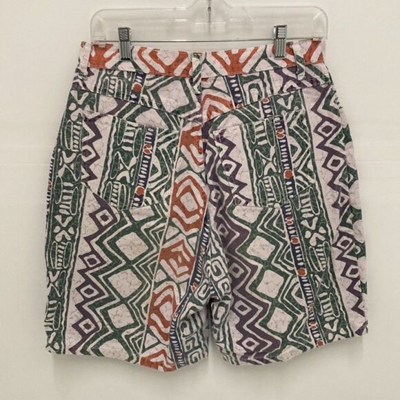 Not Guilty Retro Funky Maximalist Tribal 100% Cotton Shorts 6/8‎ - Picture 3 of 6